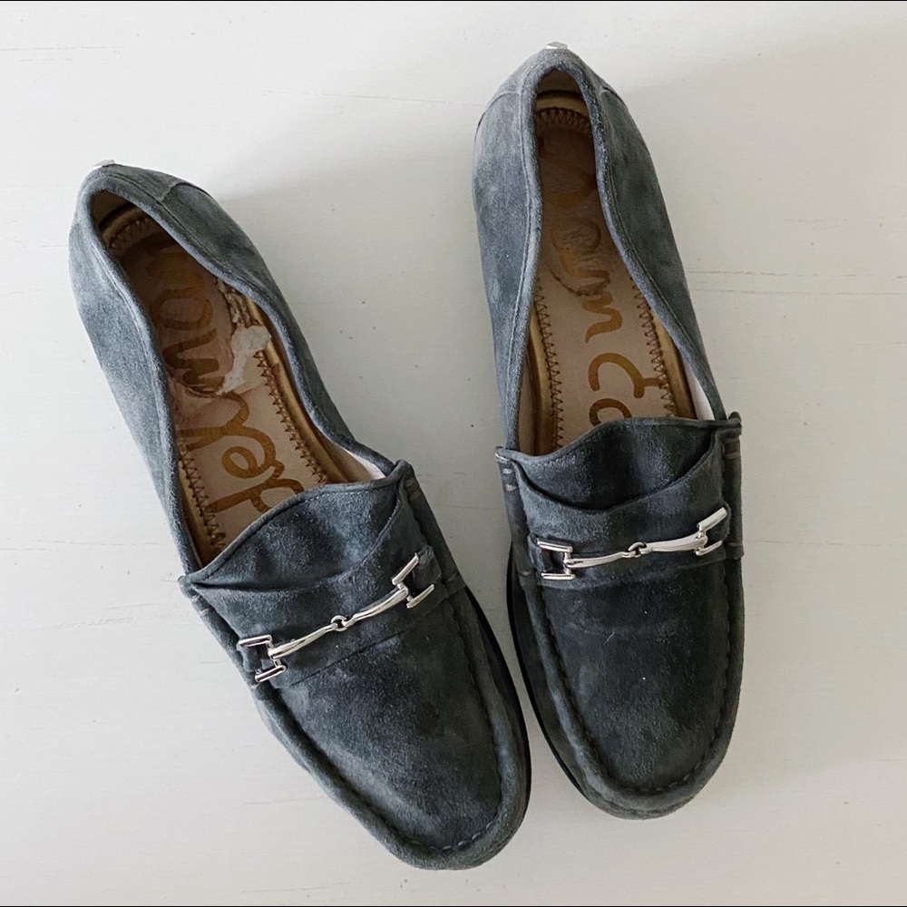 Sam Edelman dark grey Talia Suede Loafers
